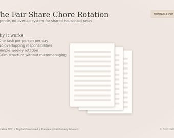 The Fair Share Chore Rotation-StillMethod Weekly Edition