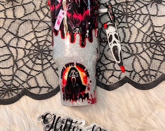 MTO- 40oz Scream Inspired Tumbler with Knife Handle