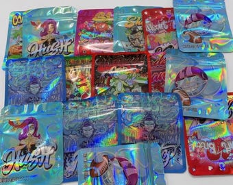 Holographische Mylar Taschen- Verschiedene Fun Designs (3.5g / 1/8oz)-100