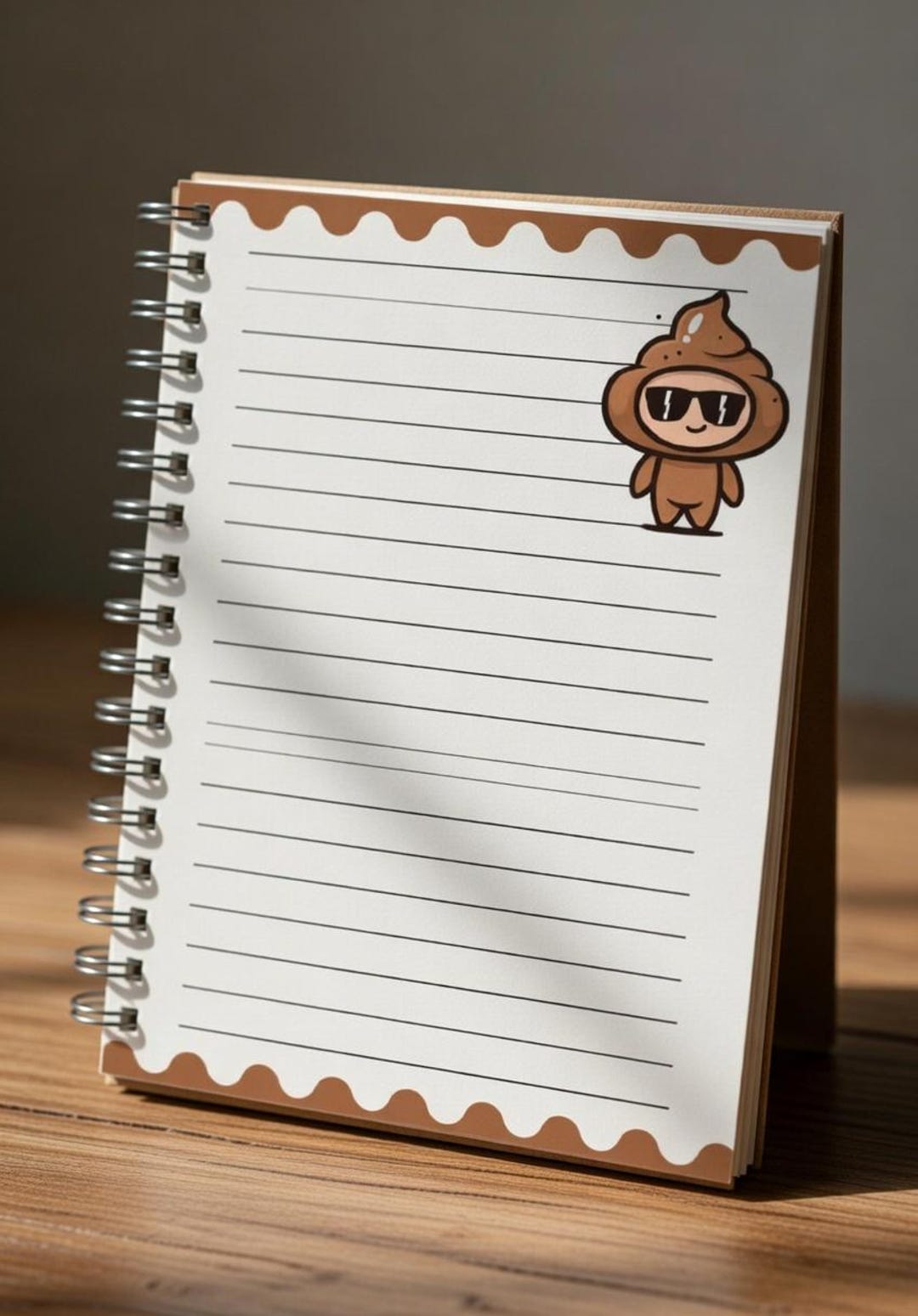 Poop Notebook Digital Printable Poop Mascot Mini Notepad A6 A5 Size Pocket Notes Fun ...