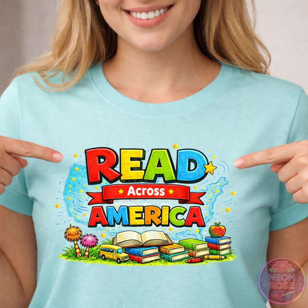 Read Across America PNG | Dr Seuss Style Reading Graphic | Teacher ...