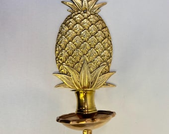 Vintage Solid Brass Wall Pineapple Sconce