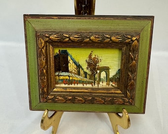 Vintage Miniature Oil Painting 5” X 4”