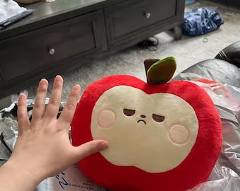 Caleb Apple Plush Pillow – Soft Lumbar Support Cushion | Cute Plush Decor & Cozy Back Support Pillow for Bedroom  Gifts