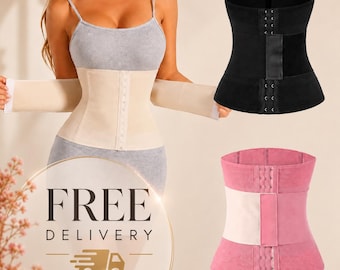 Adjustable Waist Trainer Belt | Tummy Control Body Shaper, Medium Compression Hook Closure