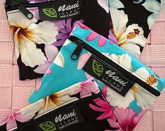 Nani Island Hawaiian Fabric Coin Purse • Credit Card Holder, Gift Bag
