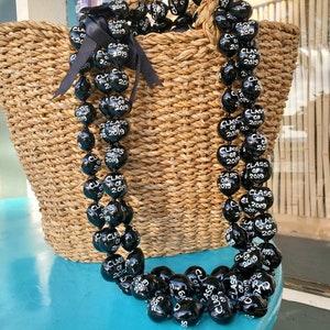 CLASS OF 2024 graduation lei kukui nut lei graduation gift traditional momento Hawaiian graduation lei 2024 image 2