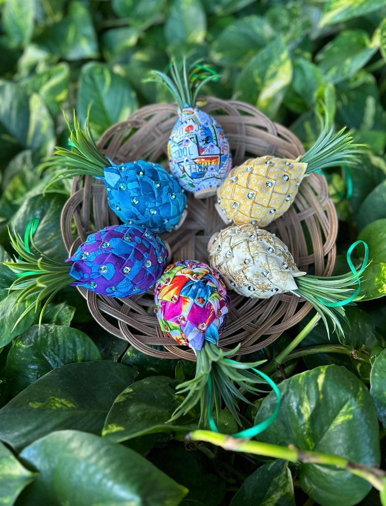 Handcrafted Hawaiian Pineapple Ornament: Lucky Charm Decor - Etsy
