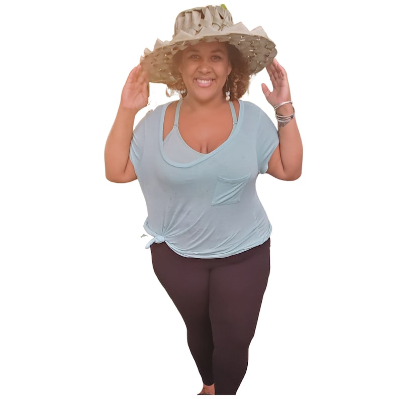 P\u0101pale coconut frond hat \u2022 handwoven Hawaiian hat \u2022 happy island style hat \u2022 green hat \u2022 woven hat \u2022 sun hat \u2022 thatched hat \u2022 vintage \u2022 Maui