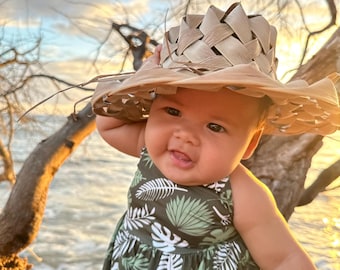 Hawaiian Coconut Leaf Traditional Hand Woven‎ Päpale Hat Hawaiian‎ Coconut Leaf Traditional Hand Woven Päpale Hat main image 3