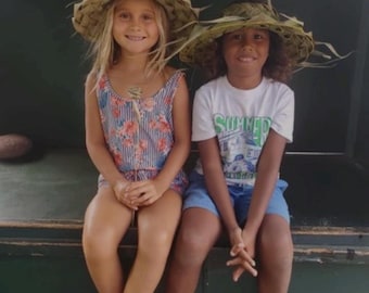 Handwoven Coconut Leaf Hat • Hawaiiana Boho Wall Decor • pāpale • baby hat • woven hat • beach hat • coco frond hat • Made in Hawaii