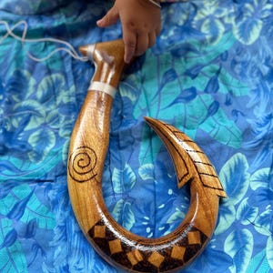 carved fish hook from moana Large Maui Fishhook: Moana Inspired Decor