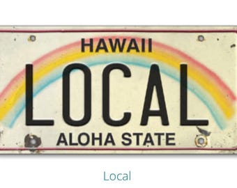Vintage replica Hawaii license plates