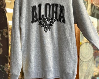 Aloha pull over crew neck sweater