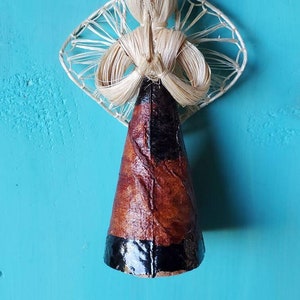 HAWAIIAN angel • blessed angel ornament • Tapa cloth • fiber artisan angel • Hawaiian Christmas ornament • angel decor •