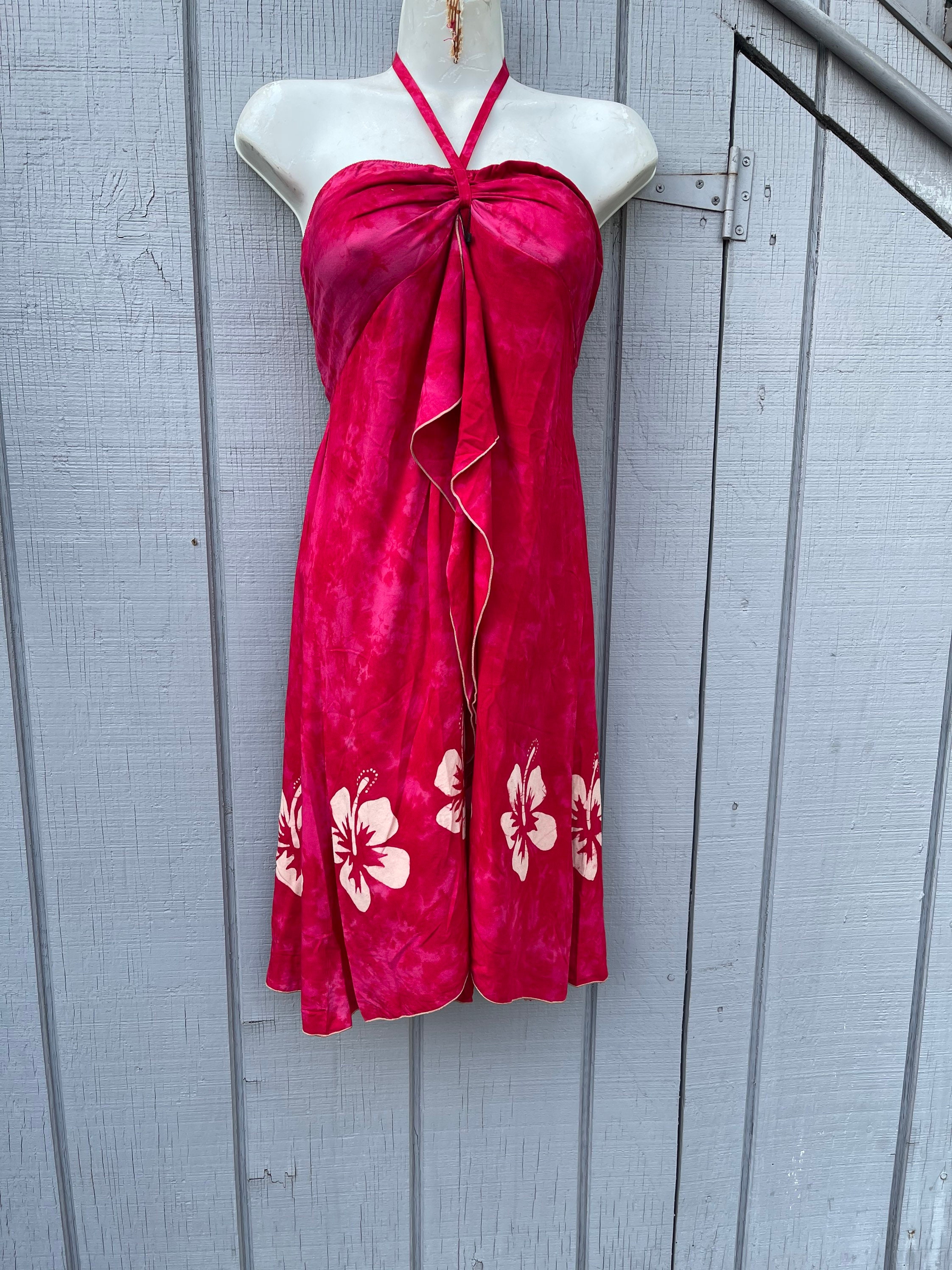 hawaii halter dress 655 Floral Halter Hawaii dress
