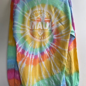 Long sleeved tye dye t-shirt • Maui t-shirt • tie dye •