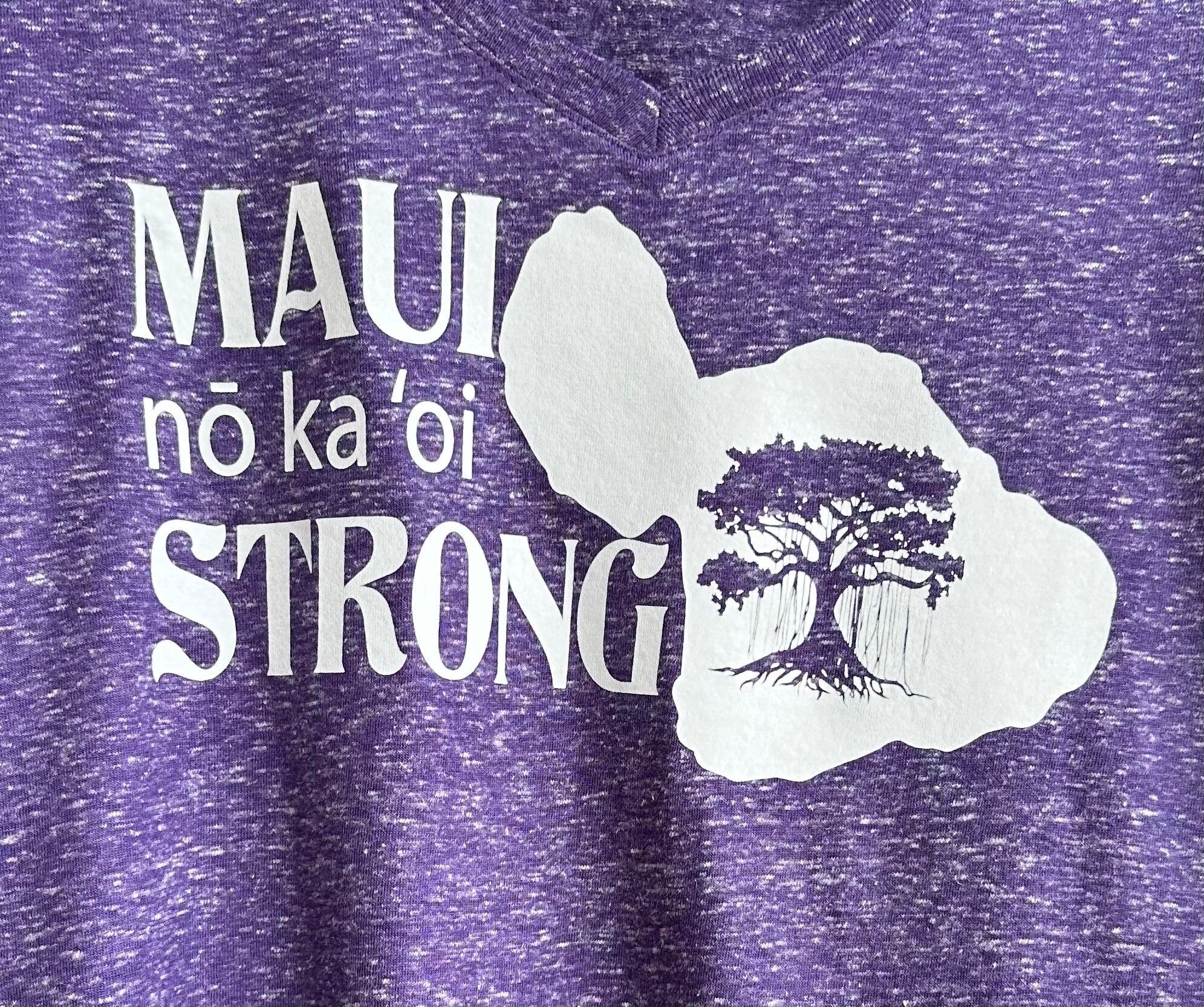 Maui Strong Banyan Tree Ladies V-Neck T-Shirt