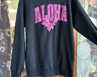 Aloha pull over crew neck sweater