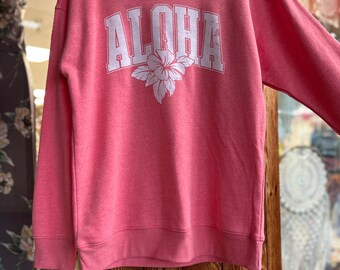 Aloha pull over crew neck sweater