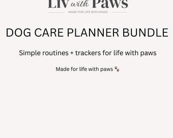 Ensemble de planification de soins pour chiens - Routines, suivis et listes de contrôle