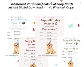 Faire-part d'anniversaire chien imprimable