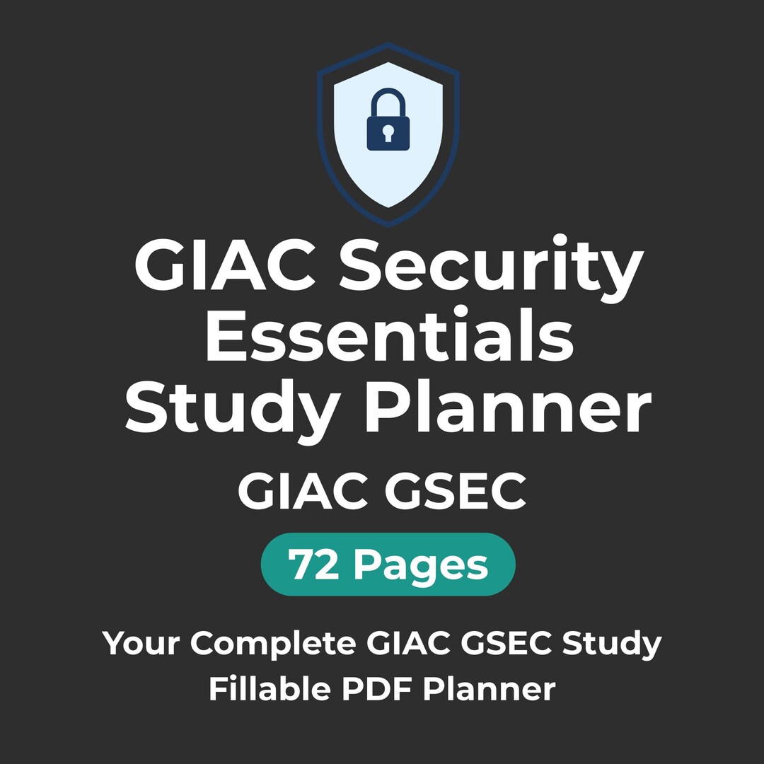 GIAC Security Essentials Exam GSEC Certification Study Planner Exam ...