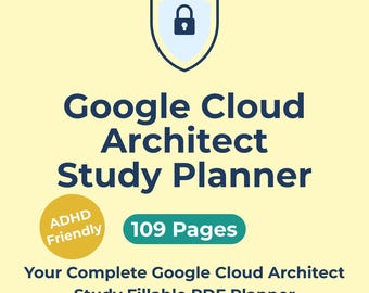 ADHD Study Planner Google Cloud Architect Adhd Friendly Exam Prep Fillable PDF Digital Planner IT Certification Study Guide