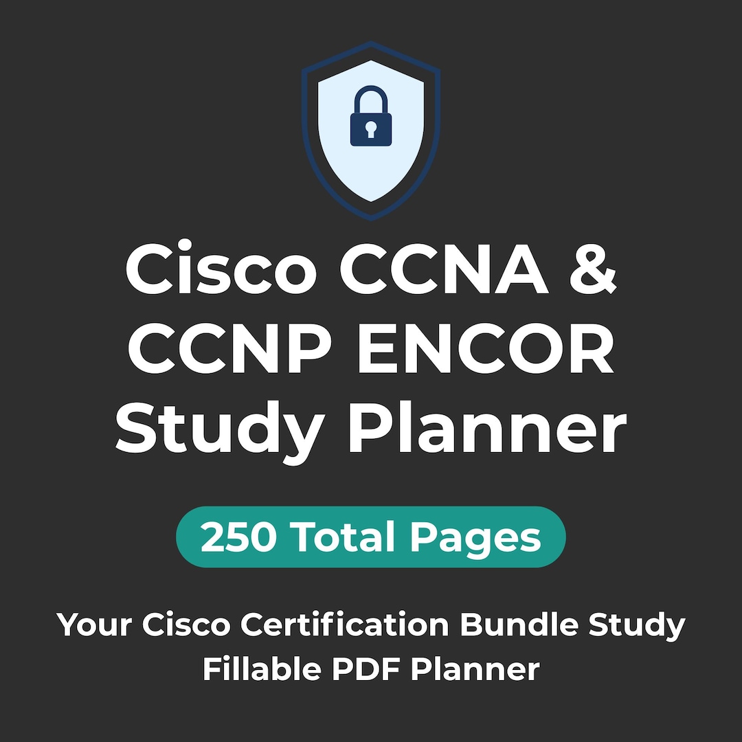 Cisco Ccna Ccnp ENCOR Certification Bundle PDF Planner Study Guide Exam ...