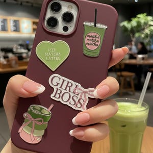 Metal Phone Stickers Phone case Accessories Premium Metallic Decal Kawaii Tech Decor Laptop Metal Sticker Y2K Aesthetic Phone Case Art