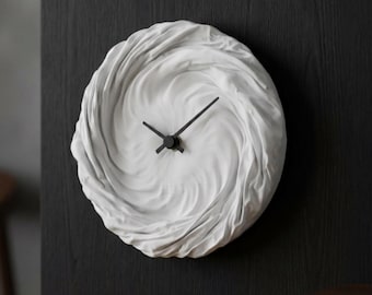 3D-printad twistväggklocka tillverkad i Tyskland | Modern minimalistisk design