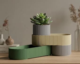 Modulärt organiseringsset – Stapelbar 3D-utskriven skrivbordsorganisatör Tillverkad i Tyskland