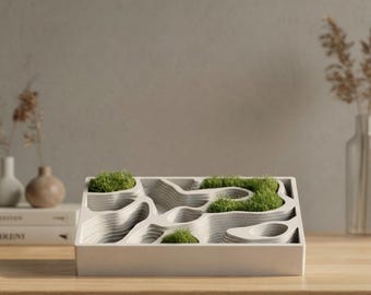 Stegvis organiseringsbricka – 3D-utskriven skrivbordsorganisatör, minimalistisk förvaringsbricka, modern flerfacksfack som fångar allt