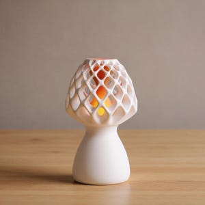 Orizon Woven Light LED Lamp Base, 3D Printed Geometric Sculpture
