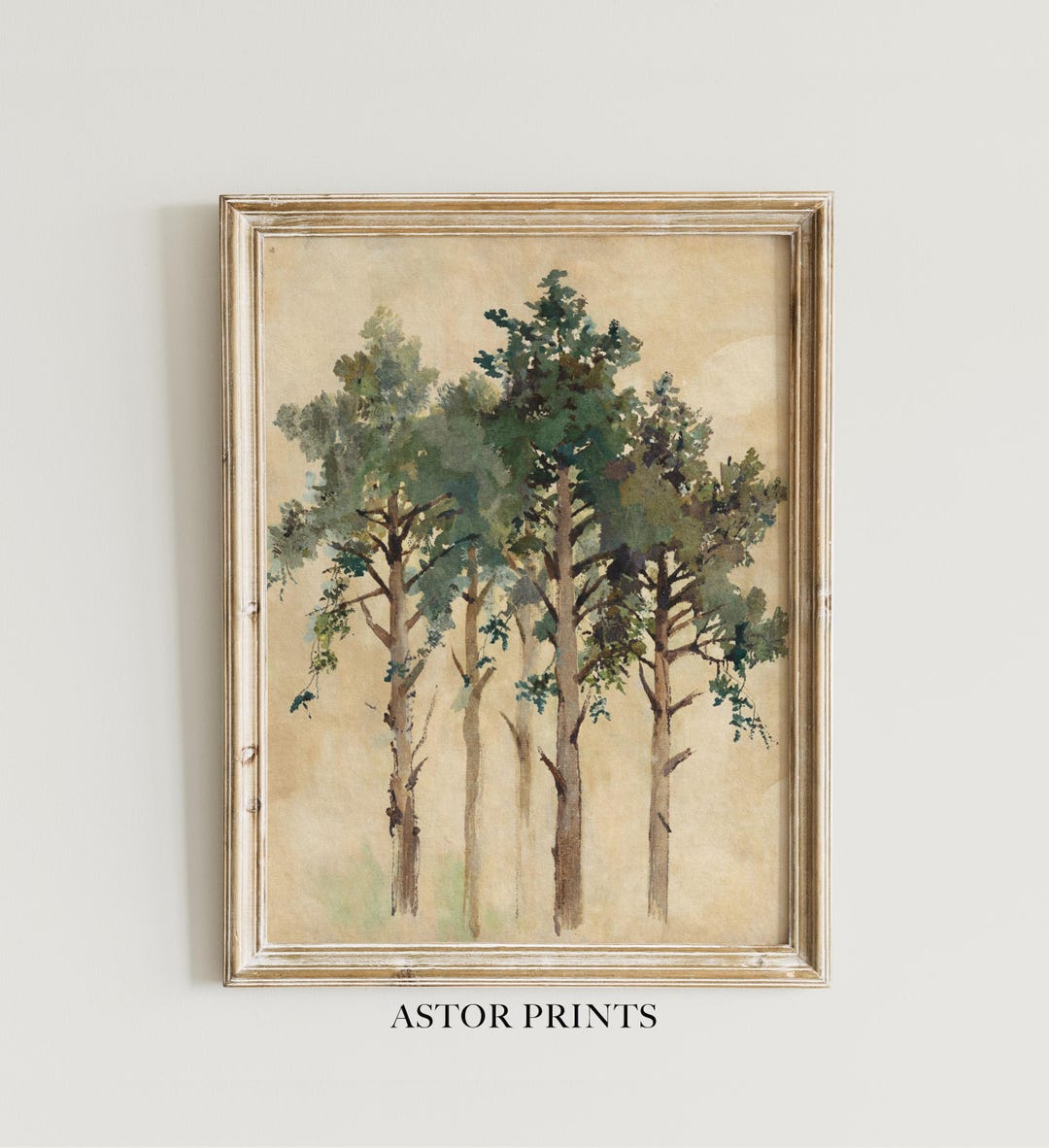 Picture Idea: Watercolor Minimalist Green Wall Decor Printable Digital Download Pine Tree