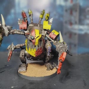 Warhammer 40k – Ork Deff Dread En Métal – Figurine Dreadnought Peint OOP