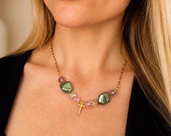 Faith Based Statement Necklace | “My Rock & Foundation”