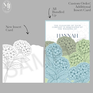 Custom Hydrangea Wedding Invitation Pocket Jacket SVG for Cricut | Print Then Cut  | Luxury DIY Invitation Template | 5x7, 4.25x6, 4x6
