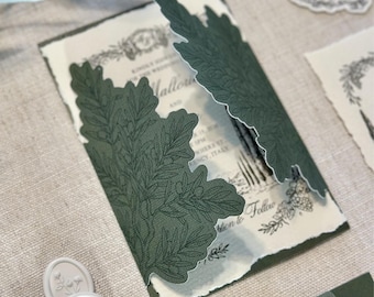 Olivenzweig Hochzeitseinladung Jacke SVG für Cricut | PrintThen Cut Einladung | Luxus Italienische DIY Einladung Vorlage 5x7, 4.25x6, 4x6