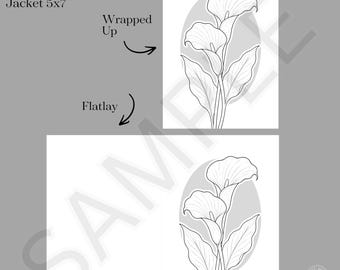 Calla Lilie Einladung Jacke SVG für Cricut | PrintThen Cut Einladung | Luxus Blumen DIY Einladungsvorlage 13x18