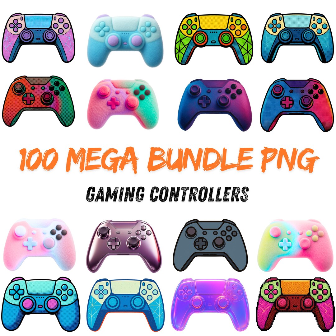 Gaming Controller Clipart PNG Mega Bundle (digital Download) - Etsy