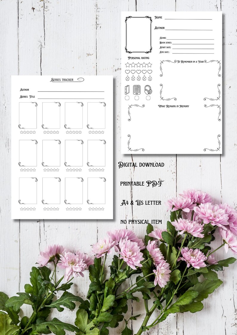 Digital Reading Journal | Printable Book Tracker (PDF Download) - Etsy