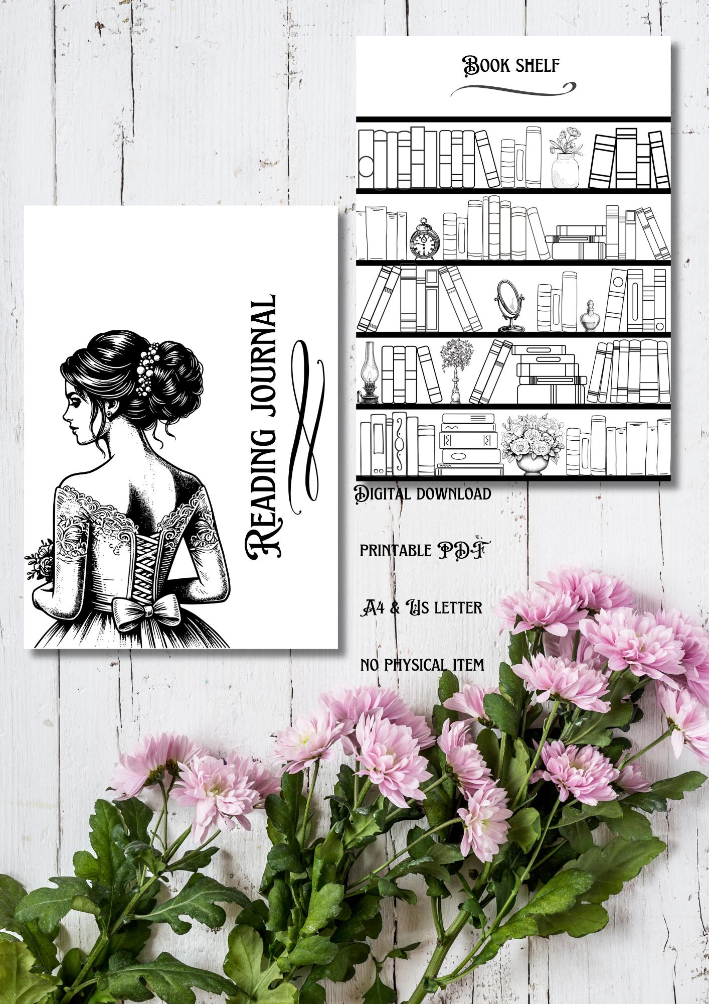 Digital Reading Journal | Printable Book Tracker (PDF Download) - Etsy