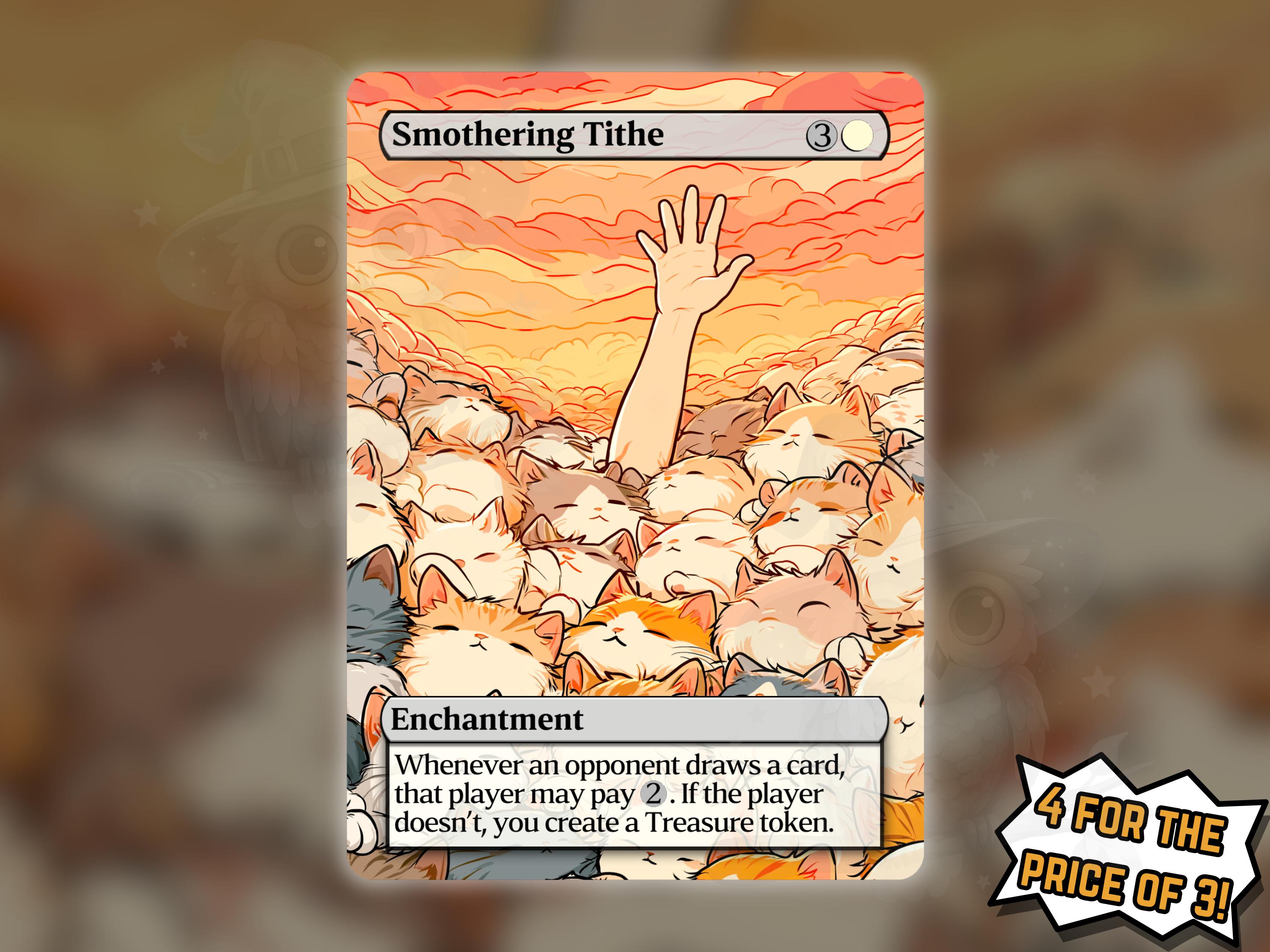 Mtg Card Proxy Anime Smothering Tithe - Etsy