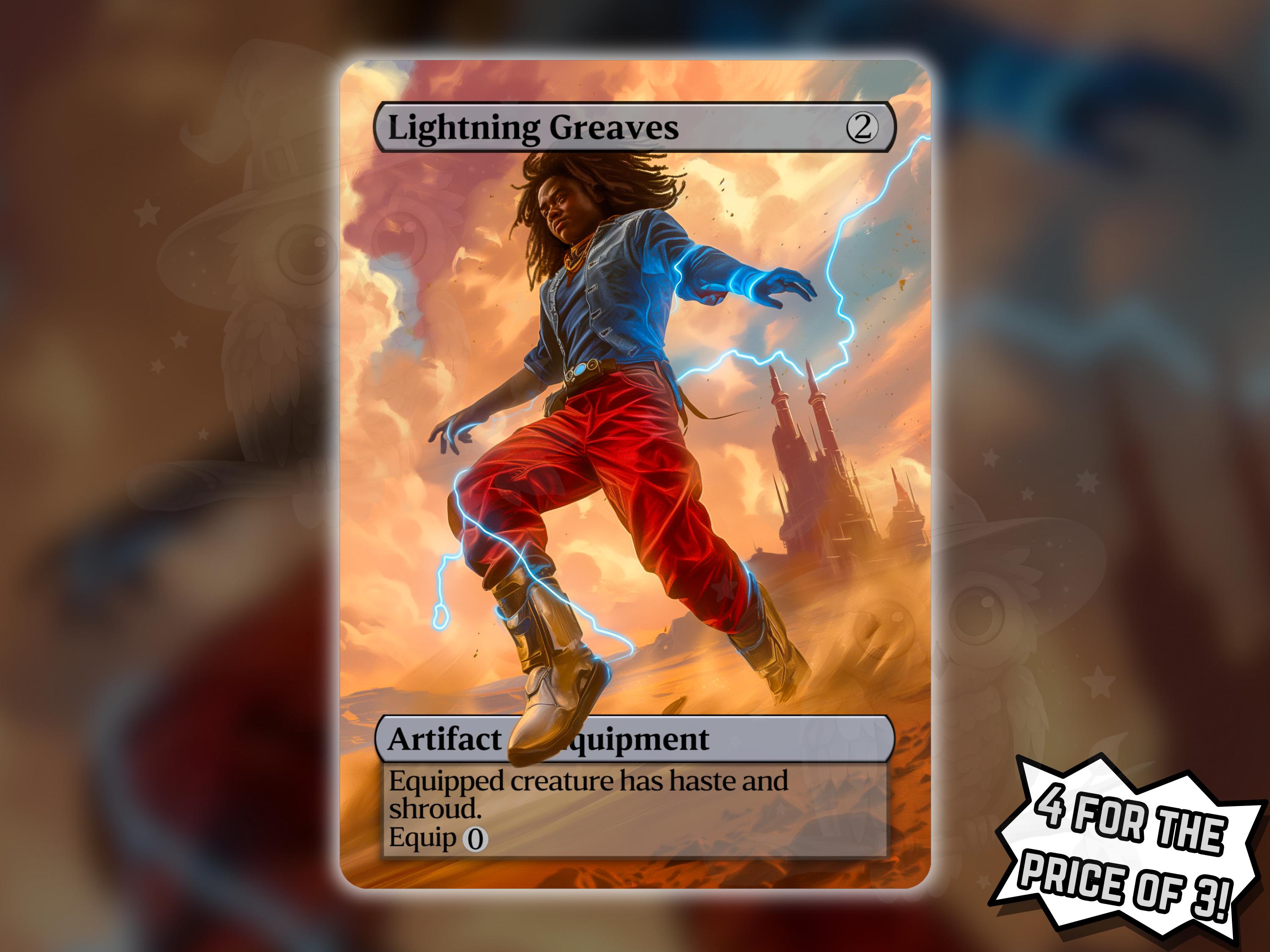 Proxy Card Personalizzata Per Magic: The Gathering - Lightning Greaves Con Arte Disegnata A Mano