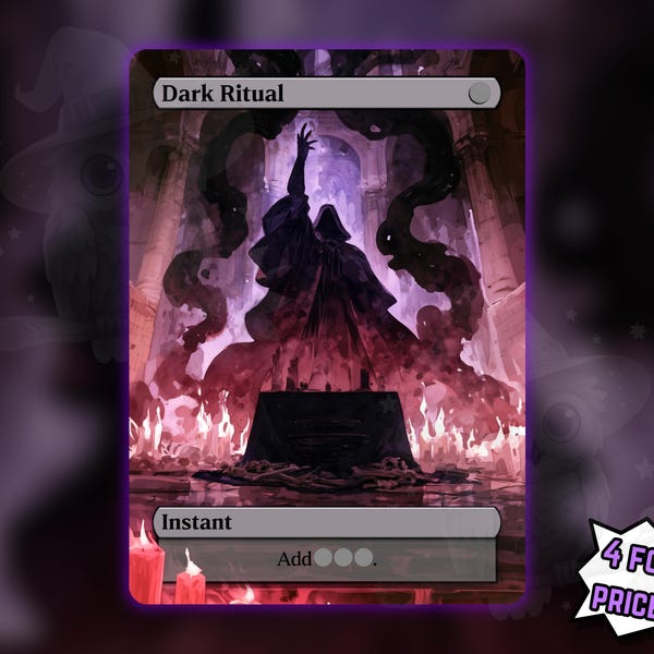 Dark Ritual (Watercolor) - Proxy Card - Buy 3 get 1 free!