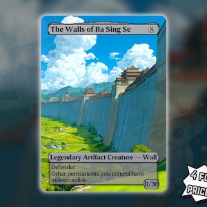 Può includere: Una carta collezionabile raffigurante un lungo muro con una fortezza in cima, contro un cielo blu con nuvole bianche. La carta recita "The Walls of Ba Sing Se" e include il testo del gioco. Un adesivo promozionale recita "4 AL PREZZO DI 3!"