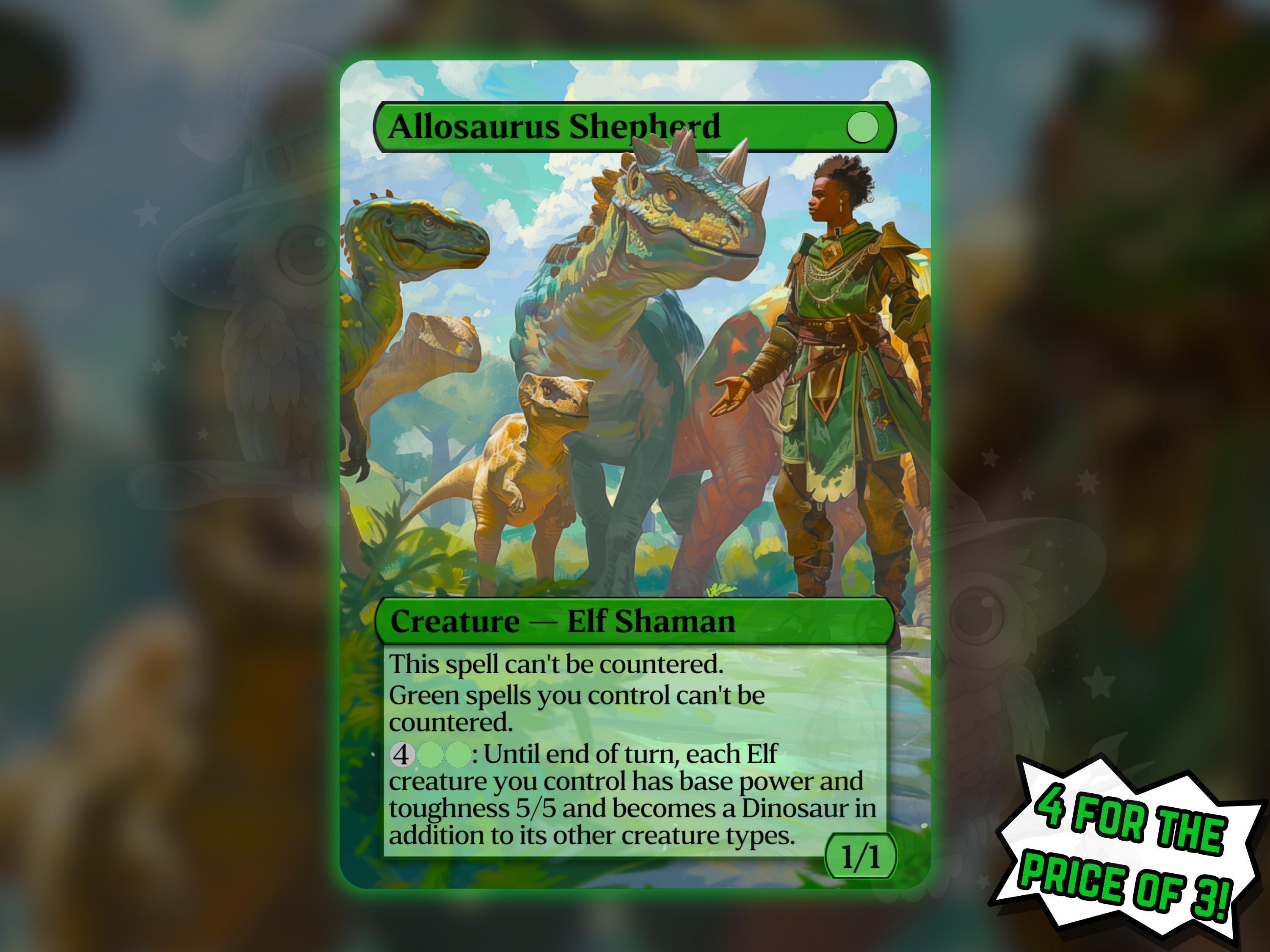 アロサウルス飼い　Allosaurus Shepherd 4枚　英語 Allosaurus Shepherd (Borderless) - Double Masters 2022 - Magic