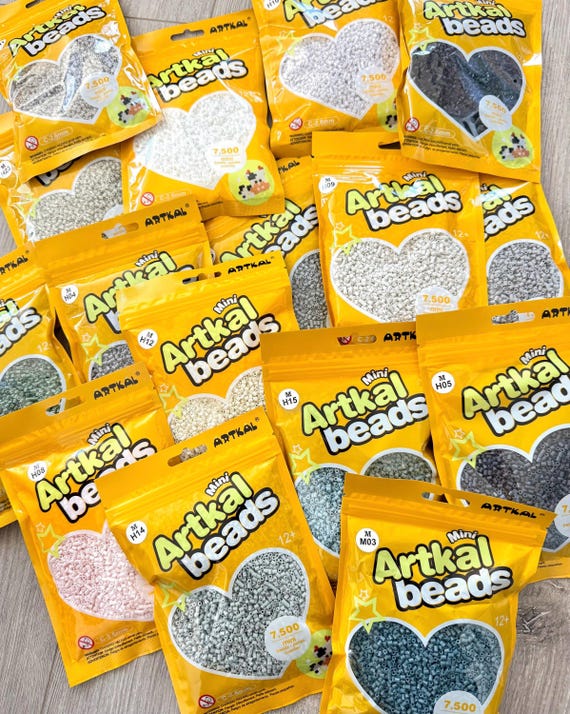 Artkal H and M Series Mini Fuse Beads 500/1000 Refill, 2.6mm Perler Beads