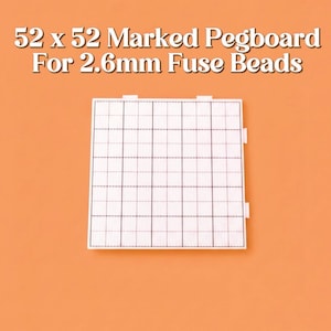 Tablero de clavijas cuadriculado de 2,6 mm (52 x 52) / Herramientas para cuentas Perler Tablero para cuentas fusibles